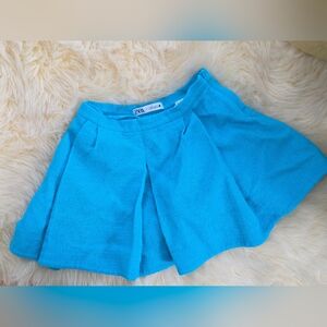 Zara Size Small Blue Skirt Pleated